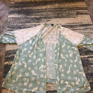 Disney Torrid plus size 5 cardigan little mermaid